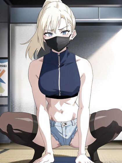 Embarrassed Girl 18+ in Thongs and Stockings for Steamy Hentai Pleasure