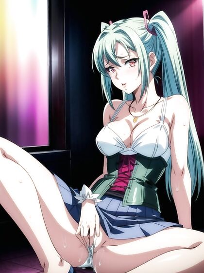 Pigtails and Massive Ass in Nylon Gloves formind-blowing Hentai AI Image