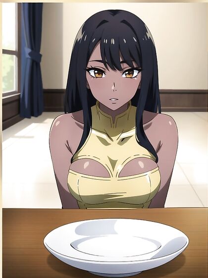 Golden-Skinned Beauty inMind-Blowing Hentai AI Image