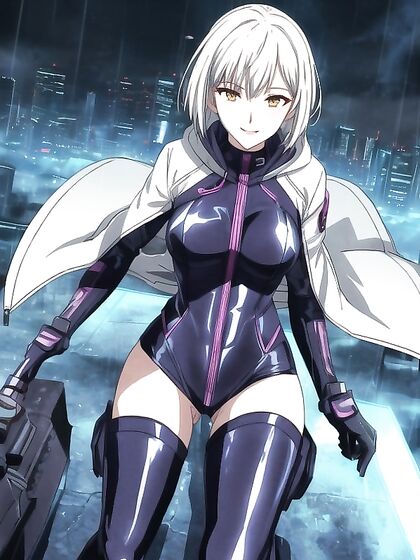 Busty Bust Shot in White Hoodie for Steamy Hentai Pleasure
