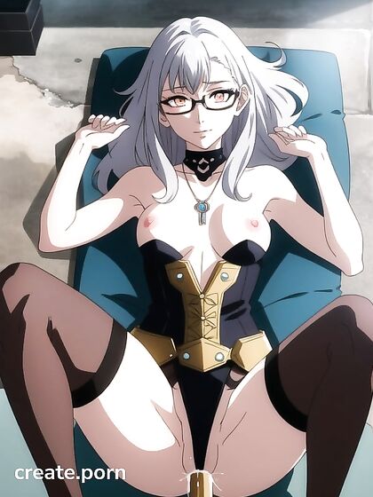 Busty White beauty in Stockings Teased in Seductive Hentai AI Image