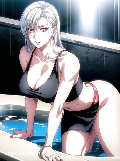 Natural Breasts and cumshots with headphones in steamy Hentai AI Image
