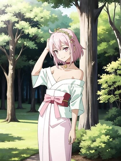 Small-Ass Beauty Stands Seductively in Off-Shoulder Outfit for Steamy Hentai AI Image