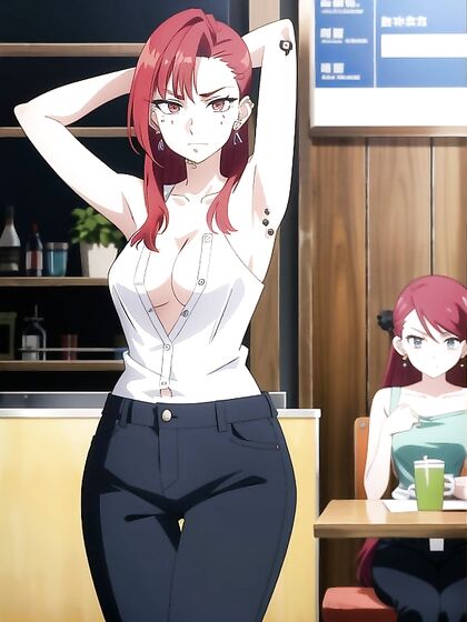Rounded Breasts and Emotional Depth in Medium-Length Hentai AI Image