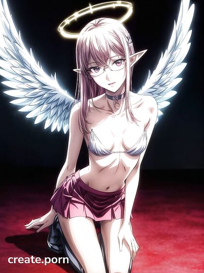 Angel with Pointy Elf Ears and Tiny 18+ Ass in Seductive Hentai Fantasy