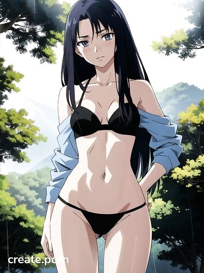 Skinny Beauty Enjoying Long-Length Pleasure in Vibrant Hentai AI Image