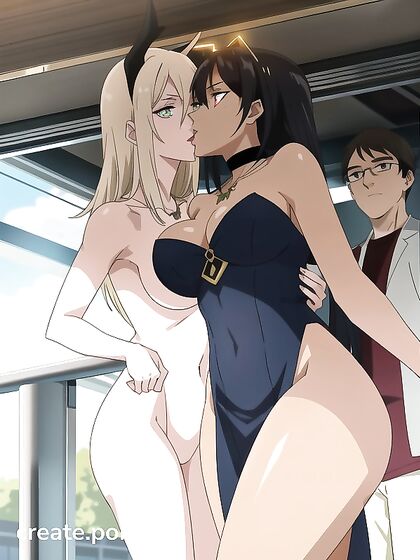 Necklace-Wearing Beauty with Glowing Eyes Takes Pleasure on the Bus in Hot Hentai AI Image