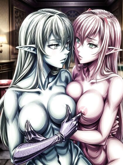 Pointy-EaredElf with Green Skin Seduces inSTEAMYHentai AI Image