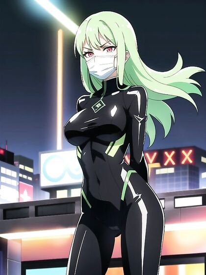 Superhero with Bone Mask Teases Her Rounded Ass in Hentai Ecstasy