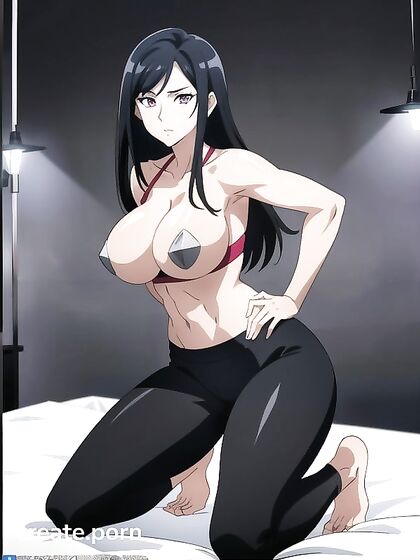 Over 20 HotBlack-Haired Beauties in Bed for Steamy Hentai AI Image