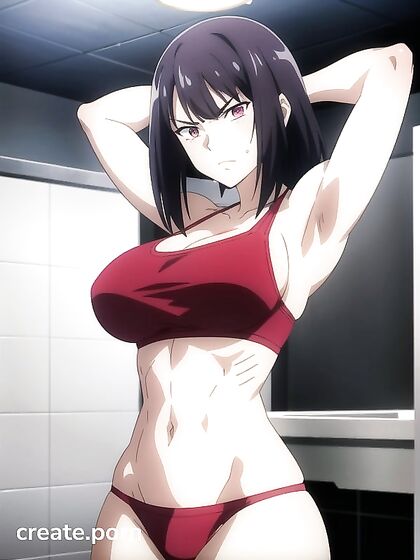 Furious Bikini Babe Explodes in Steamy Solo Hentai AI Image