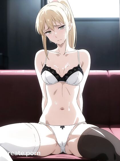 Natural Breasts and Rounded Ass in Seductive Nylon Stockings Hentai Pleasure