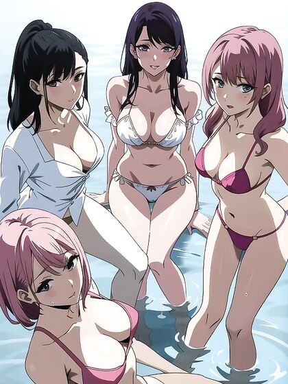 Mind-Blowing Cumshots and Perfect Tan Lines in Cleavage-Filled Hentai AI Image