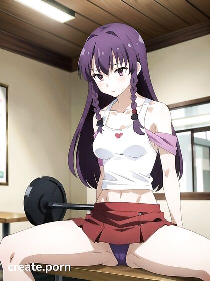 Fit Purple Character Takes On Intense Solo Hentai Adventures