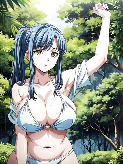 Cleavage-Filled Arms-Up Action Leads to Explosive Hentai Orgasms
