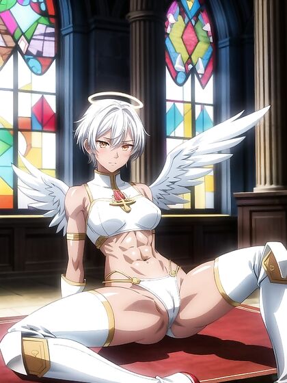 Muscular Stud Embarrasses Himself with Short Length in Hentai AI Image