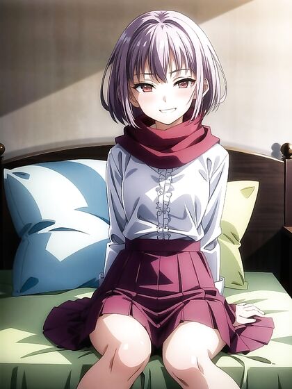 Rounded Ass and Short Statured Beauty Wrapped in Scraf for Steamy Hentai AI Image