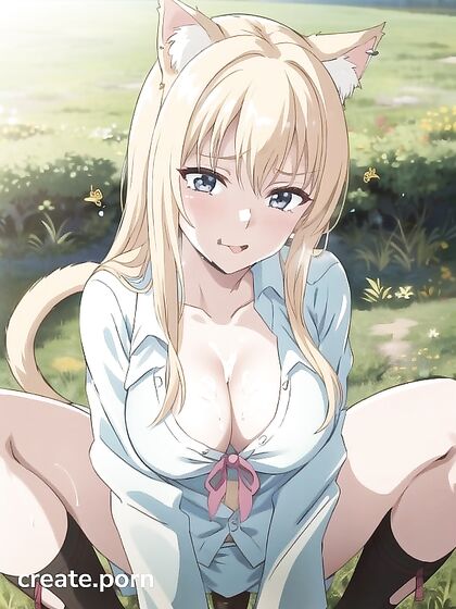 Blonde With Braids Enjoying Intimate Moments in Steamy Hentai AI Image