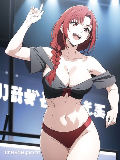 Cute Off-Shoulder Outfit and Juicy Assets in Seductive Hentai AI Image