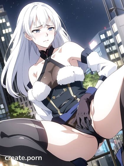 Beauty in Nighttime Hentai Bust Shots Hentai AI Image