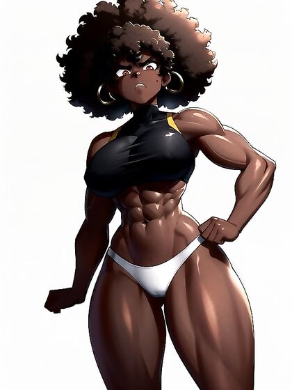 Furious Black-Haired Beauty with Massive Breasts in Wild Hentai AI Image
