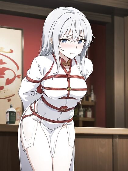 Skinny Girl 18+ with Tiny 18+ Ass Gets Wild at the Bar in Hentai AI Image