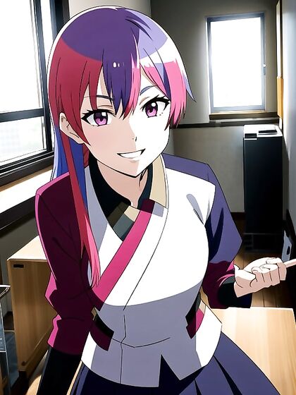 Fit Girl 18+ in School Uniform Takes Control in Steamy Classroom Hentai AI Image