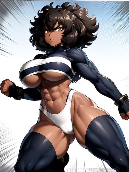 Angry Muscles Meet Massive Breasts in Intense Hentai AI Image
