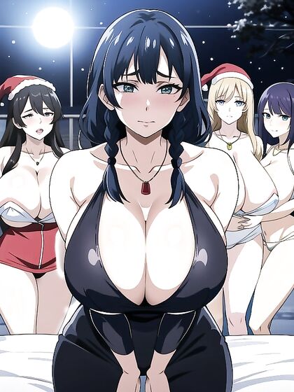 Christmas Wallpaper -Festive Cumshots in hentai Perfection