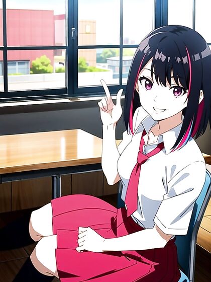 in Fit Uniform Gets naughty in Steamy School Hentai AI Image