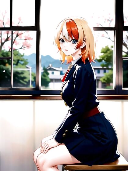 in Manga Uniform Teases Teacher for Naughty Classroom hentai Fun