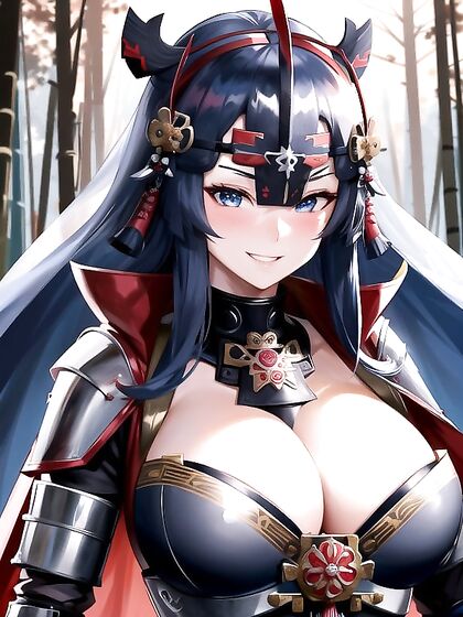 Mischievous Cleavage Tease in Armored Hentai Adventures