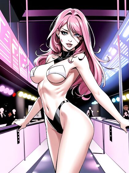Skinny Girl 18+s Dance Together in a Steamy Harem Hentai AI Image