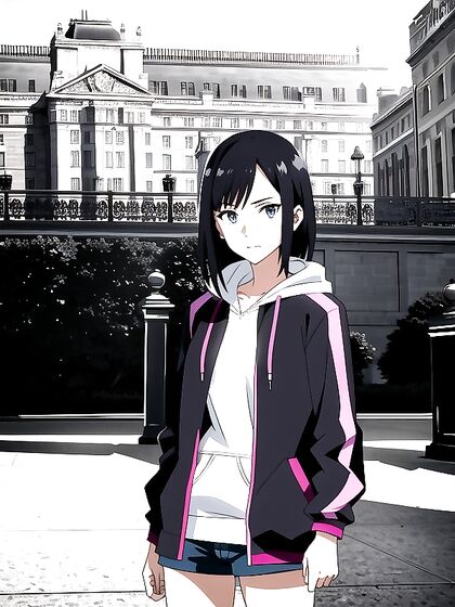 Palace Guard in Jacket and Hoodie Seduces with Hentai Passion
