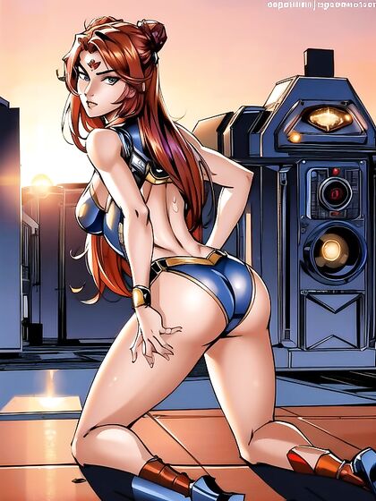 Red-Haired Teen 18+ in Robot Armor Explodes with hentai Pleasure