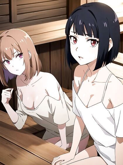 Harem Hentai Fantasy with Juicy Cleavage and Seductive Teen 18+ Temptresses