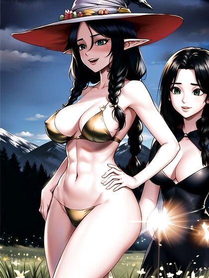 Seductive Dance at Night - Cleavage-Filled Hentai Fantasies Come Alive