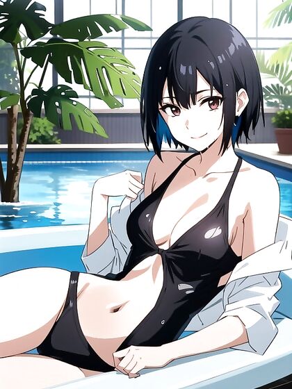 Skinny Girl 18+ Gets Wild in Unbuttoned Clothing for Hot Hentai AI Image