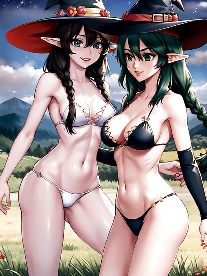 Fit Girl 18+ with Natural Breasts Braves Braids in Seductive Hentai AI Image