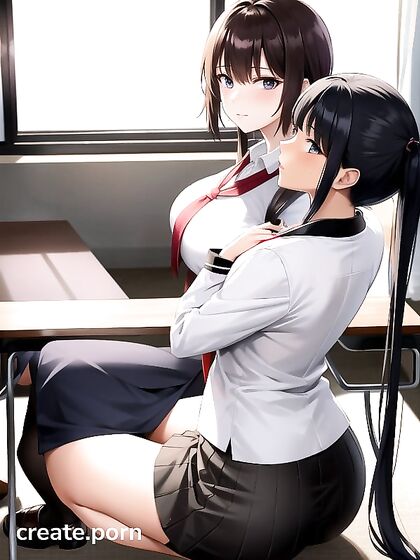 18-Year-Old in School Uniform Shows Off Seductive Tan Lines in Hentai AI Image