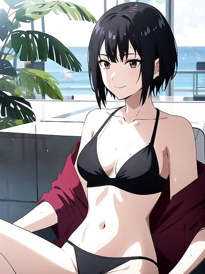 Skinny Girl 18+ Shows Off Tan Lines in Detailed Hentai Pleasure Image
