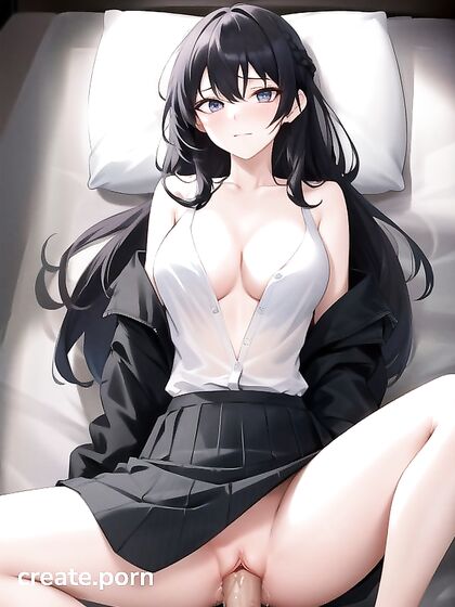 Small-Ass Beauty in Casual Jacket Dives into Seductive Hentai AI Image