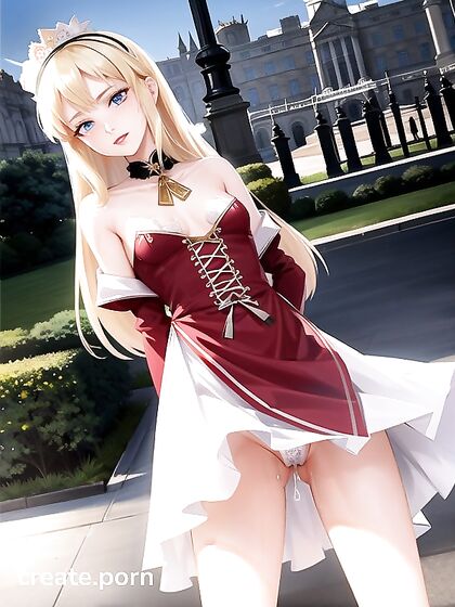 Blonde With Pale Skin Gets Horny in Seductive Hentai AI Image