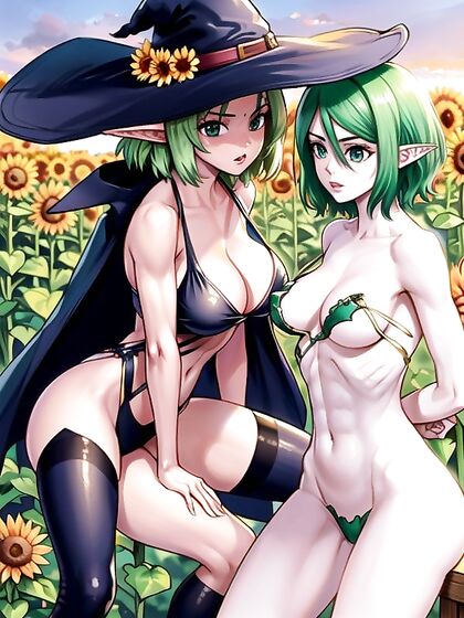 Halloween at Noon - Seductive 18-Year-Old Tempts You in Spooky Hentai AI Image