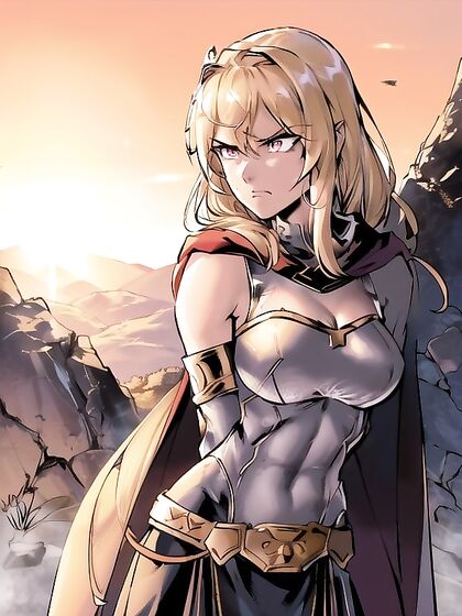 18-Year-Old in Tunic Shows Off Her Busty Charm in Seductive Hentai AI Image