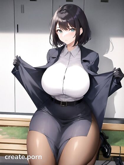 Small-Ass Bobcut Babe Takes On One Lucky Dick in Steamy Hentai AI Image