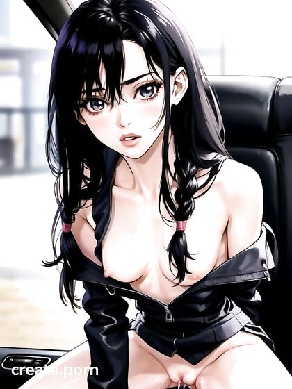Embarrassed Black-Haired Beauty in Steamy Manga Hentai AI Image