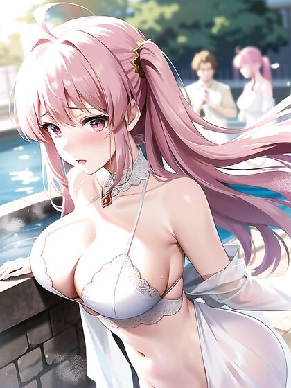Skinny Girl 18+ Enjoying Intense Cumshots in the Hot Tub Hentai Fantasy