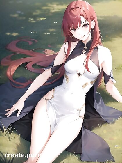 Red-Haired Beauty Takes On Multiple Partners in Steamy Hentai AI Image