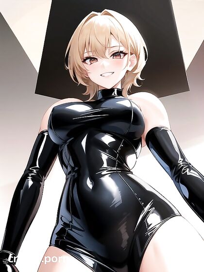 Blonde Mistress with Light Brown Skin Dominates in Seductive Hentai AI Image